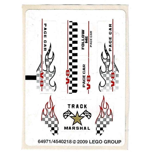 Lego Sticker Sheet for Set 8121-1 / [No Color/Any Color]