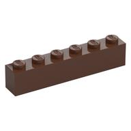 Lego Brick 1 x 6 / Brown