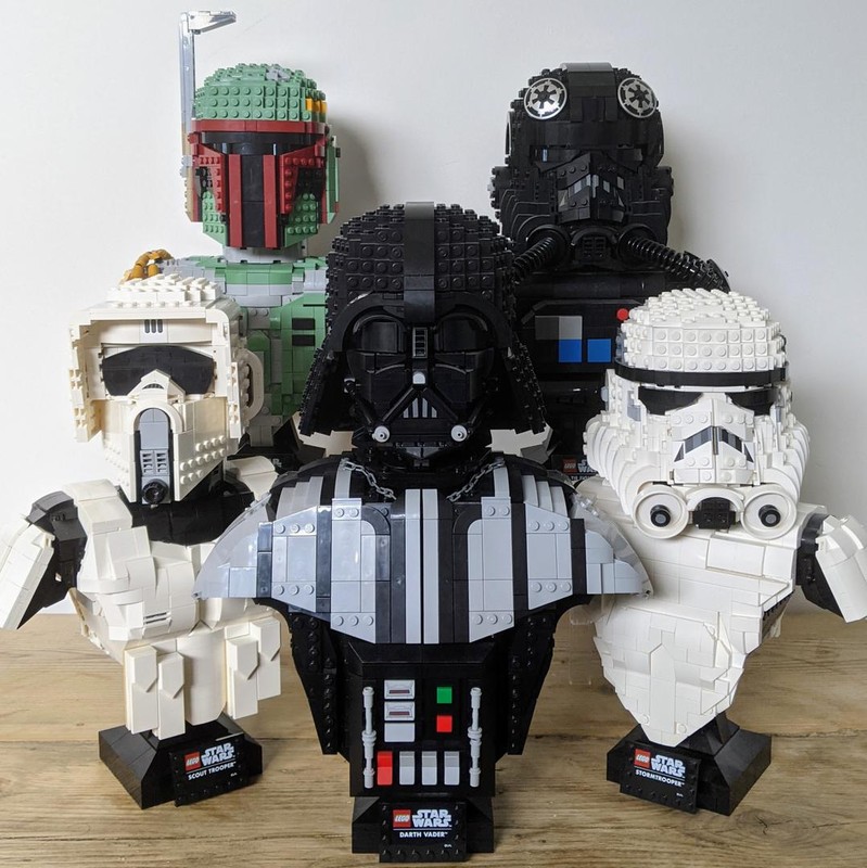 Lego Bust Collection (Bounty Hunter, Trooper and Pilot, Dark Lord (Prequels Edition), Scout Trooper) Phase 1 & 2