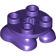 Lego Feet, 2 x 2 x 2/3 with 4 Studs on Top / Dark Purple