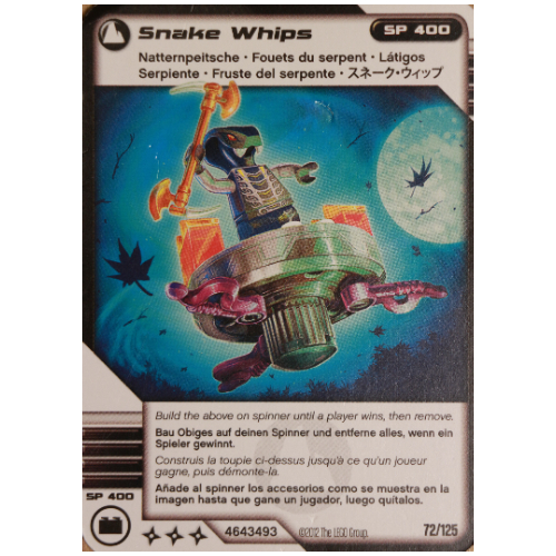 Lego Trading Card, Ninjago Deck #2: 72 - Snake Whips - International Version