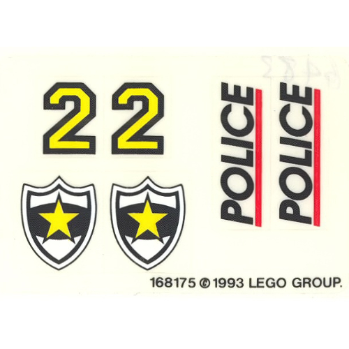 Lego Sticker Sheet for Set 6483-1