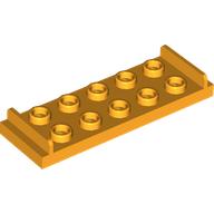 Lego Plate Special 2 x 6 with 2 x 5 Studs and Door Stops on Top / Bright Light Orange
