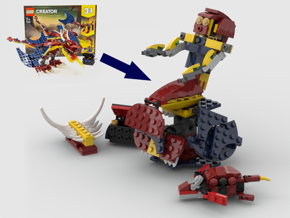 Lego 31102 Mermaid sitting on a rock Alternative Build
