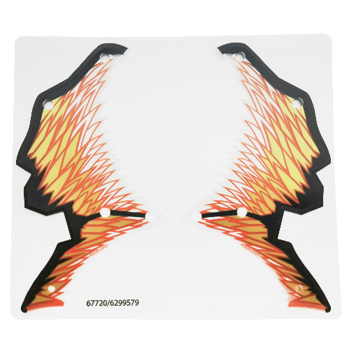 Lego Wings, Dragon, Yellow and Orange Scales, Black Edges Print [Complete Sheet] / [No Color/Any Color]