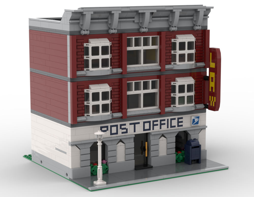 Lego Post Office Modular Building