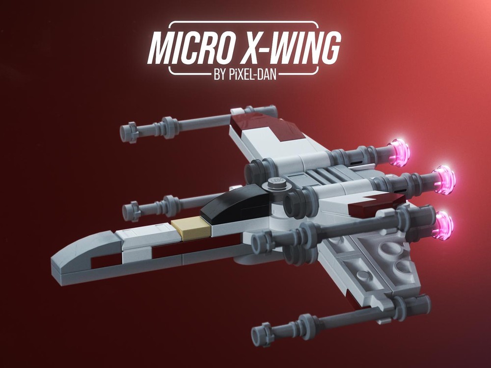 Lego PiXEL-DANs 2024 Updated Micro X Wing Starfighter