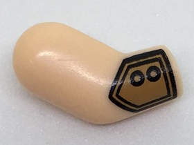 Lego Arm, Right with Medium Nougat Shirt Cuff with Buttons Pattern / Light Nougat