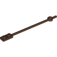 Lego Bar 1 x 12 with 1 x 2 Plate End with Solid Studs and 1 x 1 Round Plate End / Brown