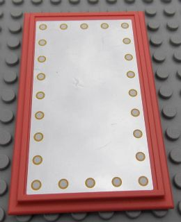Lego Scala Wall, Panel 6 x 10 with Mirror with Lights Pattern (Sticker) - Sets 3242 / 3118 / Salmon