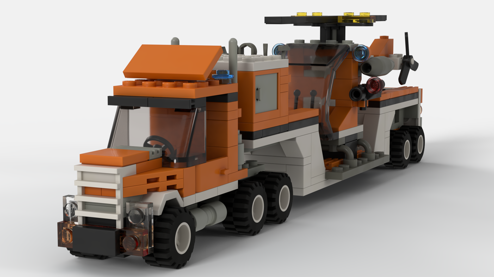 Lego Helicopter Transporter Town Style