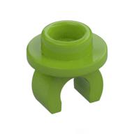 Lego Plate Round 1 x 1 with Hollow Stud and Underside Clip / Lime