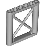 Lego Support 1 x 6 x 5 Girder Rectangular / Light Bluish Gray