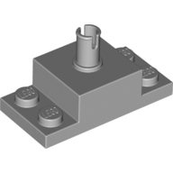 Lego Brick Special 2 x 4, with 2 x 2 Brick with Top Pin and 1 x 2 Side Plates / Light Bluish Gray