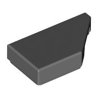 Lego Tile 1 x 2 with Stud Notch Right / Dark Bluish Gray