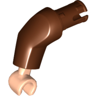 Lego Arm, Right and Light Nougat Hand / Reddish Brown