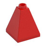 Lego Brick Sloped 75° 2 x 2 x 2 Quadruple Convex / Red