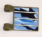 Lego Flag 2 x 2 Square with Flat Edge with Solar Panel Pattern (Sticker) - Set 7469