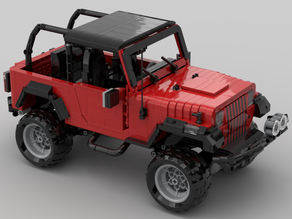 Lego 1995 Jeep Wrangler in red