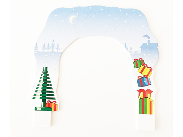 Lego Backdrop, Arch, Christmas Tree and Gifts Print