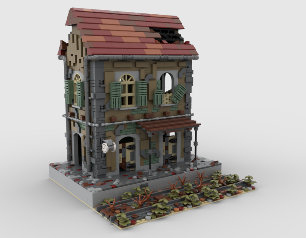 Lego Abandoned train station