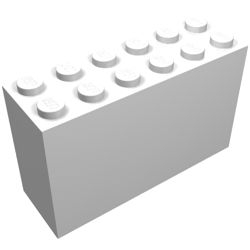 Lego Brick 2 x 6 x 3 / White