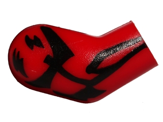 Lego Arm, Right with Black Tattoo Pattern (SW Darth Maul) / Red