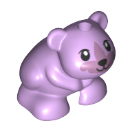 Lego Animal, Hamster, Black Eyes, Black Nose, Lavender Face