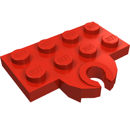 Lego Plate Special 2 x 4 with Train Coupler, Open for Magnet [Reinforced]