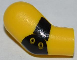 Lego Arm, Right with Black Elbow Pad Pattern