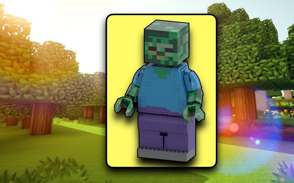 Lego Up-Scaled LEGO Minifigure - Zombie