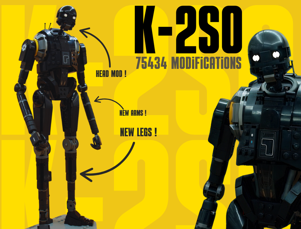 Lego 75434 K-2S0 Security Droid Mods