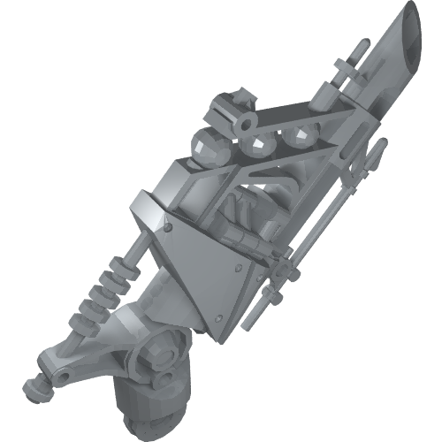 Lego Large Figure Weapon Gun, Heavy Metal Shooter Arm / Pearl Light Gray