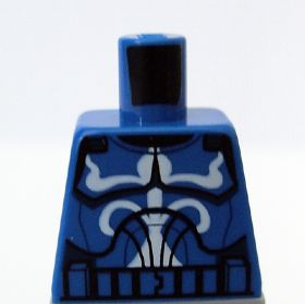 Lego Torso SW Armor Clone Trooper with White Senate Commando Captain Markings Pattern / Blue
