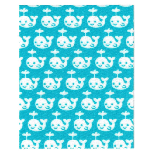 Lego Duplo Blanket, Azure with Whales Print