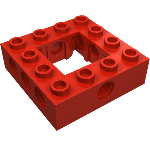 Lego Technic Brick 4 x 4 with 2 x 2 Opening / Red