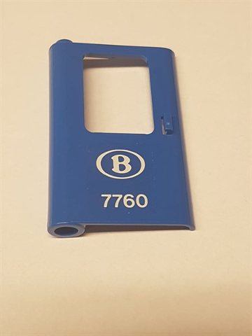 Lego Door 1 x 4 x 5 Train Left, Thin Support at Bottom with Belgian Train Logo and '7760' Pattern (Sticker) - Set 7760 / Blue