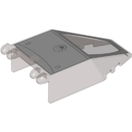 Lego Windscreen 7 x 4 x 1 2/3 with Hinges with Light Bluish Grey, White Cockpit Print / Trans-Brown