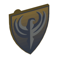 Lego Shield Triangular with Dark Blue and Silver King Jayko Hawk Print
