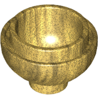 Lego Brick Round 2 x 2 Dome Bottom [Open Stud] / Pearl Gold