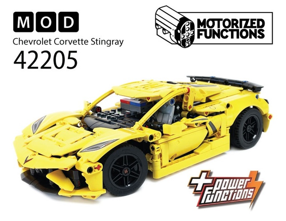 Lego 42205 Chevrolet Corvette Stingray RC MOD Power Function Motors