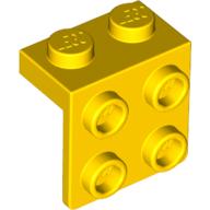 Lego Bracket 1 x 2 - 2 x 2 / Yellow