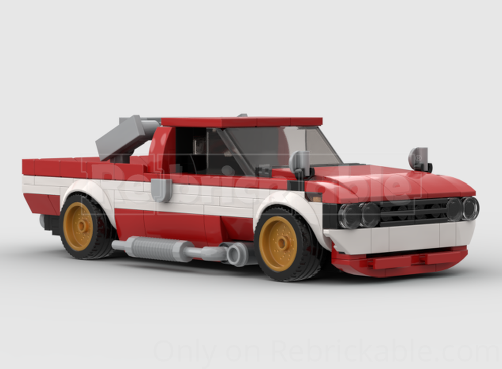 Lego Datsun 620 custom pandem +pop race