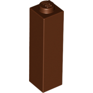 Lego Brick 1 x 1 x 3 / Reddish Brown