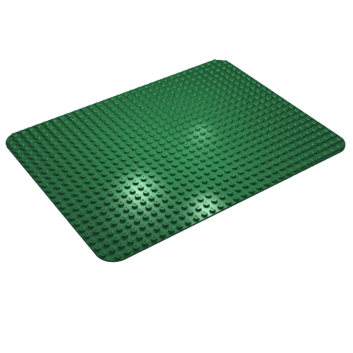 Lego Baseplate 24 x 32 with Rounded Corners / Green