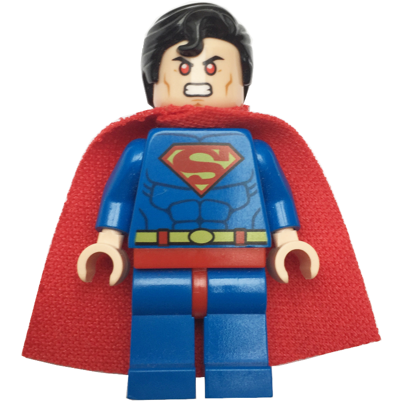 Lego Superman with Red Eyes on Dual Sided Head