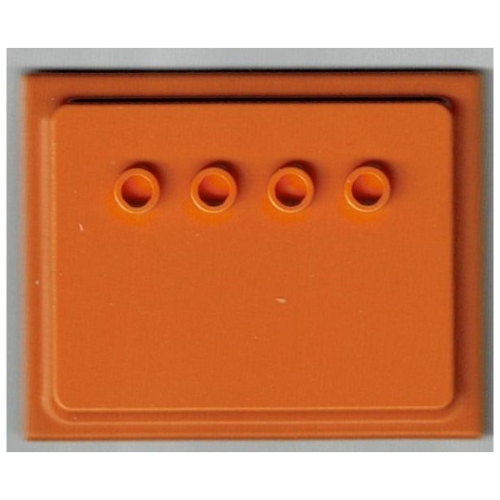 Lego Scala, Building, Wall Panel 5 x 6 with Four Studs / Medium Orange
