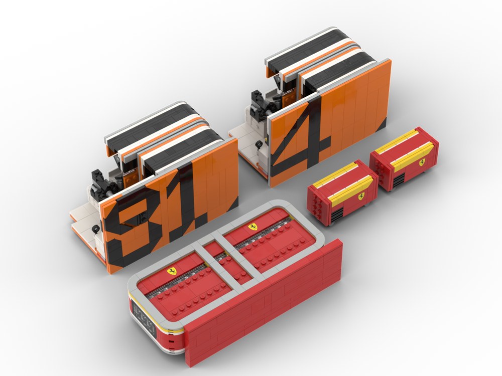 Lego Ferrar and McLaren transporter Upgrade