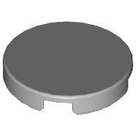 Lego Tile Round 2 x 2 with Bottom Cross / Light Bluish Gray