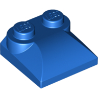 Lego Brick Curved 2 x 2 x 2/3 Two Studs and Curved Slope End / Blue